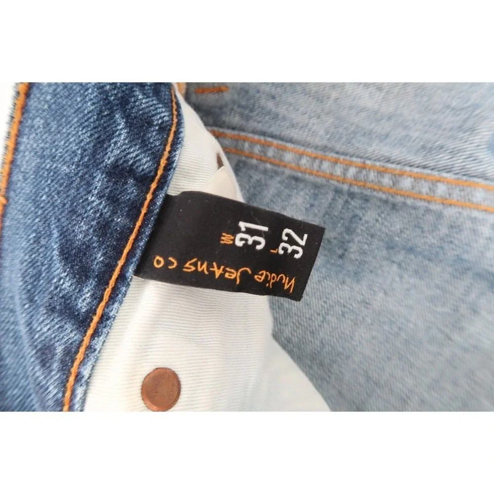 Nudie‎ Jeans Men's Fearless Freddie Shaded Rain Cotton Denim Italy Size 31x32